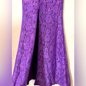Purple Sequin Gala Dress